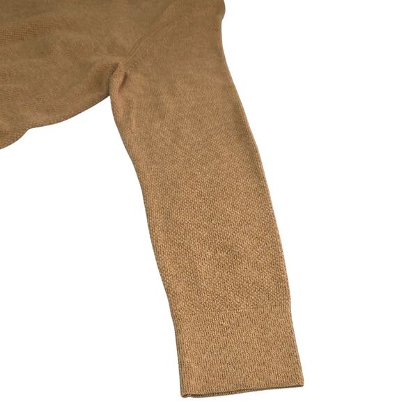 GAP Womens Sz XL Camel Tan Classic Preppy Y2K Knit V-Neck Tunic Pullover Sweater - Picture 7 of 9